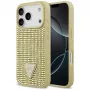 GUESS Rhinestone Triangle Logo ümbris iPhone 17 Pro jaoks - kuldne