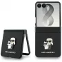 Karl Lagerfeld Karl & Choupette Saffiano Pins ümbris Samsung Galaxy Z Flip5 jaoks - must