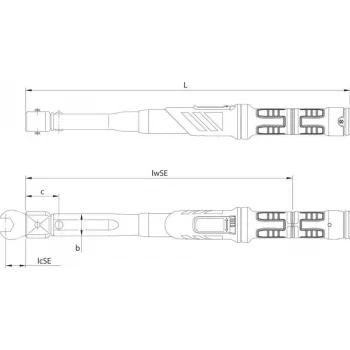 Gedore DMSE 300 pöördemomendivõti sisemise ruudukujulise ajamiga 14x18 mm, 60-300 Nm, kalibreeritud