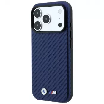 BMW M Carbon Metal Logo MagSafe ümbris iPhone 18 Pro Max / 17 Pro Max - mereväesinine