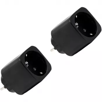 Shelly Plug M Gen3 musta värvi 2-pakk nutikas pistik võimsuse mõõtmisega, Wi-Fi ja Bluetooth, 13A, energiamonitooring, Schuko