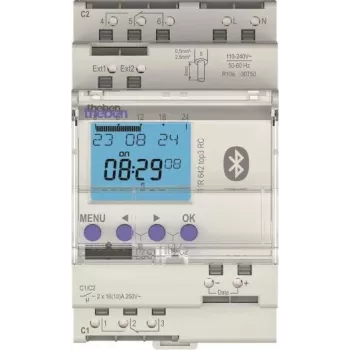 Theben TR642top3 BLE RC digitaalne ajarelee astro- ja aastaprogrammiga, 2 kanalit, 3 TE