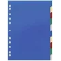 DURABLE 674027 A4 vahelehed 1-10, polüpropüleen, 10-osaline, universaalne augustus, eri värvid