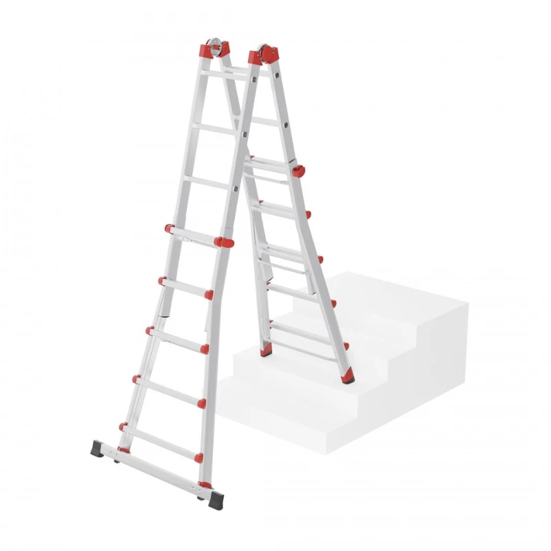 Hailo M80 4x5 Redel Mitmeotstarbeline Kombinatsioonredel, Alumiinium, 20 Astet, 150 kg, EN 131 Professional