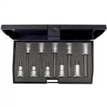 GEDORE 1509918 10-osaline kuuskantpesa otsikukomplekt 3/8 inch (10 mm) H4-H17 metallkarbis