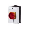 Eaton P1-25/I2/SVB 3-poolne pealüliti, 25 A, 690 V, IP65, punane/kollane käepide, pinnale paigaldatav, hädaabiseiskamisfunktsioon