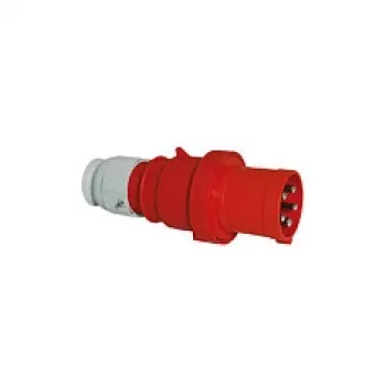 BALS CEE tööstuspistik 5-pooluseline 63A 400V IP44 6h Multi-Grip sirge punane 2155
