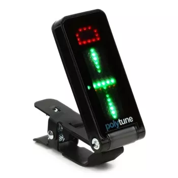 TC Electronic PolyTune Clip häälestaja - polüfooniline, kromaatiline, strobo, automaatse orientatsiooniga LED, must