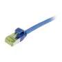 Synergy21 CAT6A S/FTP Slim Patch-kaabel RJ45, 500 MHz, 1 m, sinine, LSZH Superflex, AWG28