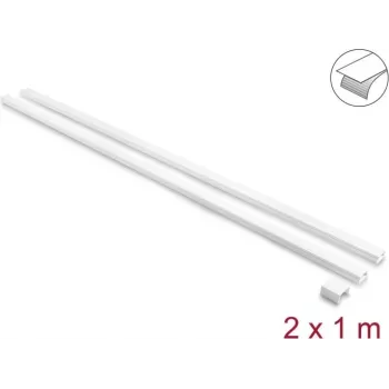 Delock isekleepuv kaablikanal libiseva kaanega 24 x 14 mm koos ühendusdetailiga - 1 m pikkus, 2-pakk, valge