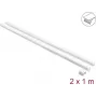 Delock isekleepuv kaablikanal libiseva kaanega 24 x 14 mm koos ühendusdetailiga - 1 m pikkus, 2-pakk, valge