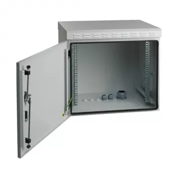 EFB 19 inch seinakapp 9U sügavus 450mm IP55 eelmonteeritud RAL7035 hall
