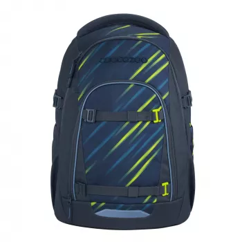 COOCAZOO MATE seljakott 30L Fast Lime - taaskasutatud PET, ergonoomiline kooli sülearvuti seljakott