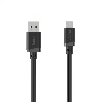 Hama USB-A to Micro-USB kaabel, 2 m, must