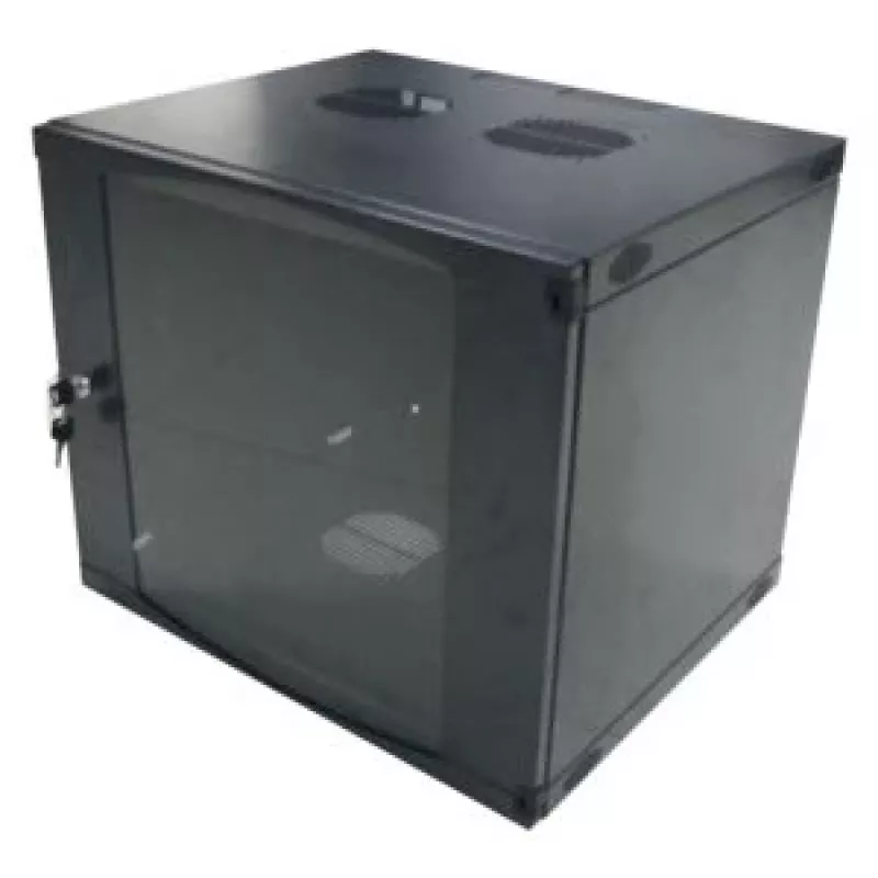 LogiLink 19 inch seinakapp ühe sektsiooniga 6U, lamepakk, must (RAL 9005)