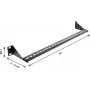Delock 19 inch 1U kaablihalduspaneel reguleeritava sügavusega 40-90 mm, must