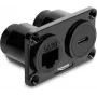Delock Dual Panel Mount Adapter USB 10 Gbps USB Type-C™ Female PD 100 W + RJ45 Female Cat.6 Must