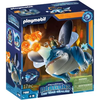 Playmobil 71082 Dragons: The Nine Realms - Plowhorn & D'Angelo kristallkivi lõhkamisfunktsiooniga