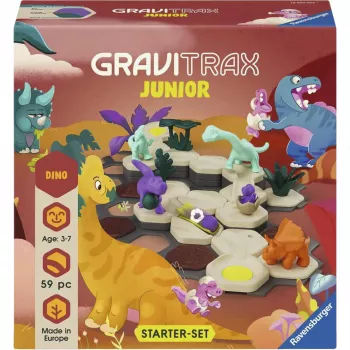 RAVENSBURGER GraviTrax Junior algkomplekt S Dino - 102-osaline kuuliraja komplekt vanusele 3+
