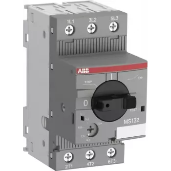 ABB MS132-0.63 Mootorikaitsekaitselüliti, 0,63 A, 3-pooluseline, termomagnetiline, 100 kA 400 V juures