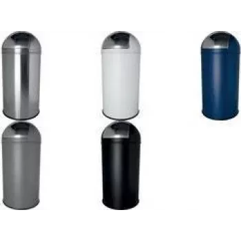 Helit H2401795 prügikast, 30 liitrit, must, ümmargune, polüpropüleen
