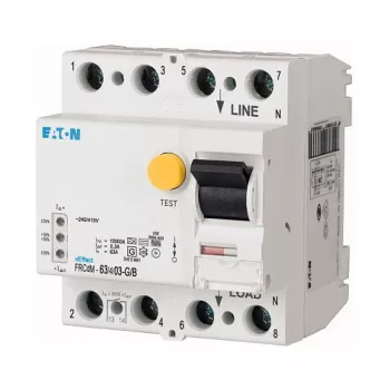 EATON FRCDM-63/4/03-G/B Rikkevoolukaitselüliti, 63A, 4-pooluseline, 300mA, tüüp B
