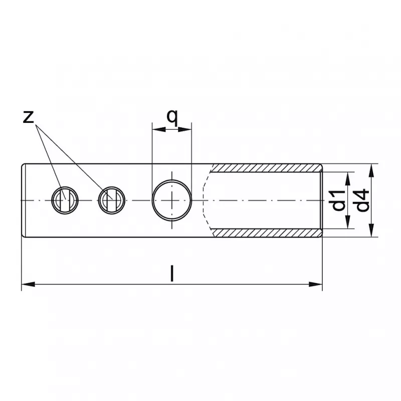 Klauke 553R Torukujuline kruviühendus, 16 mm², jooteavaga, messing, tinatatud