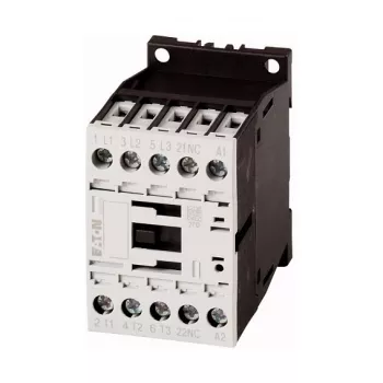 EATON Moeller DILM9-01 24 V DC 3-poolne kontaktorrelee, 9 A, 4 kW, 1 NC abikontakt, kruviühendused, DIN-liistule paigaldus