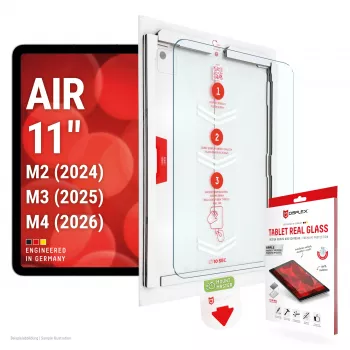 DISPLEX Tahvelarvuti Real Glass ekraanikaitse iPad Air 11-tolline (2024/2025/2026) - Karastatud klaas, 9H, HD selge