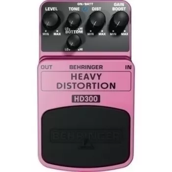 Behringer HD300 Heavy Distortion efekti pedaal elektrikitarridele - ülikompaktne, 9V DC, puhverdatud bypass, must