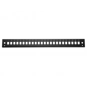 EQUIP 19 inch Patch Panel 24x LC-Duplex SC-Simplex, teras, must - 1U riiulimoodul