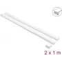 Delock isekleepuv kaablikanal libiseva kaanega 40 x 19 mm, ühendustükk, 1 m, 2-pakk, valge
