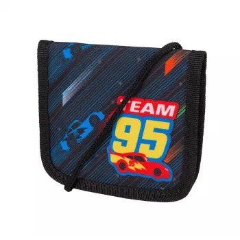 McNeill Brustbeutel CARS laste kaelakott katkestusrihmaga, Disney Pixar Cars Lightning McQueen disain, polüester, tõmblukk, münditasku, ID-aken, sinine