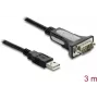 Delock USB 2.0 Type-A to RS-232 jadaadapterkaabel DB9 isasliitmiku ja kruvimutritega, 3 m