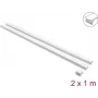 Delock isekleepuv kaablikanal libiseva kaanega 30 x 14 mm koos ühendusdetailiga - 1 m, 2-pakk, valge