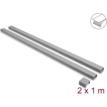 Delock isekleepuv kaablikanal libiseva kaanega 30 x 14 mm, koos ühendusdetailiga, 1 m, 2-pakk, hall