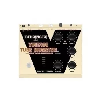 Behringer VT999 Vintage Tube Overdrive efektpedaal 12AX7 toruga, 3-ribalise EQ-ga ja toiteadapteriga