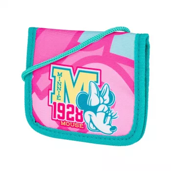 McNeill Disney Minnie Mouse laste kaelakott ID-akna ja münditaskuga, roosa/punane