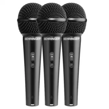 Behringer XM1800S dünaamiline mikrofon 3-pakk koos kandekotiga