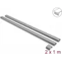 Delock isekleepuv kaablikanal libiseva kaanega 40 x 19 mm koos ühendusdetailiga - pikkus 1 m, 2-pakk, hall