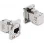 Delock D-Type moodul RJ45 emane-emane 90° nurga all Cat.6A hõbedane