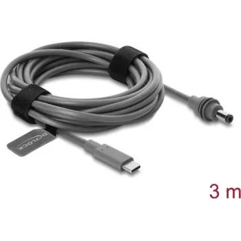 Delock USB Type-C™ to DC 5.5 x 2.1 mm toitekaabel Starlink Mini jaoks, 3 m, hall