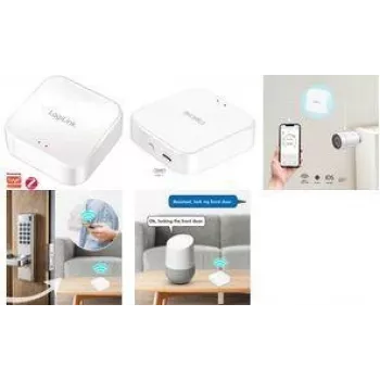 LogiLink Zigbee Gateway, Wi-Fi 802.11b/g/n, Tuya ühilduv, valge