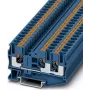 Phoenix 3211485 PT 6-TWIN BU läbiv klemmliist, Push-in, sinine
