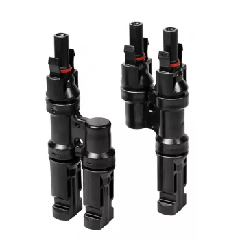 LogiLink Solar Y-ühenduskomplekt, 2 tk, MC4 ühilduv, isane ja emane, PVC, must