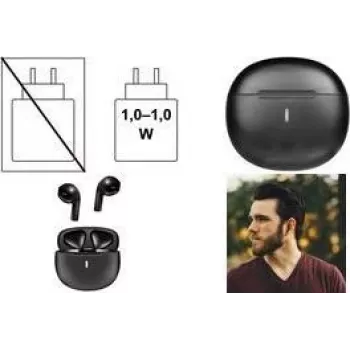 LogiLink Bluetooth TWS-kõrvaklapid, IPX4 veekindel, puutetundlik juhtimine, USB-C laadimiskarp, must