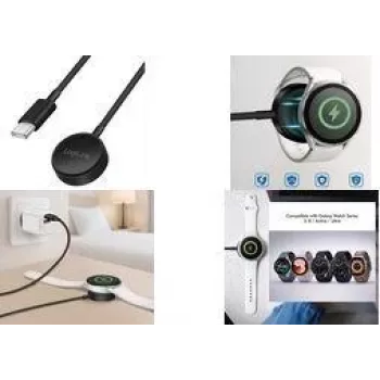 LogiLink PA0381 Traadita induktsioonlaadimiskaabel Samsung Galaxy Watch jaoks, must, 1 m