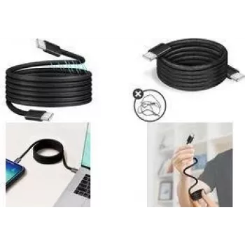 LogiLink CU0231 Magnetiline USB-C andme- ja laadimiskaabel, 1m, must, 100W PD, USB 2.0