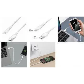 LogiLink CU0255 USB 2.0 kaabel, USB-A USB-C-le, 3 m, valge, 480 Mbps, andme- ja laadimiskaabel