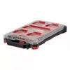 Milwaukee PACKOUT Slim Organizer Medium 8277387 - IP65 vee- ja tolmukindel, 10 eemaldatavat sahtlit, läbipaistev polükarbonaadist kaas, metallist tugevdatud lukud, punane/must